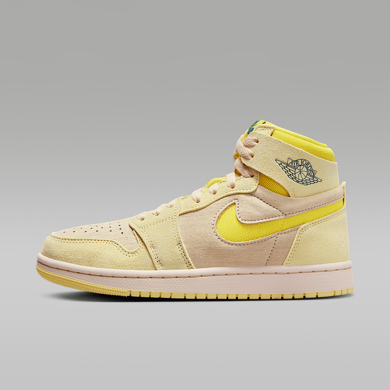 Nike Air Jordan 1 sneaker Citron Tint/Muslin/Sky J Teal/Dynamic Yellow