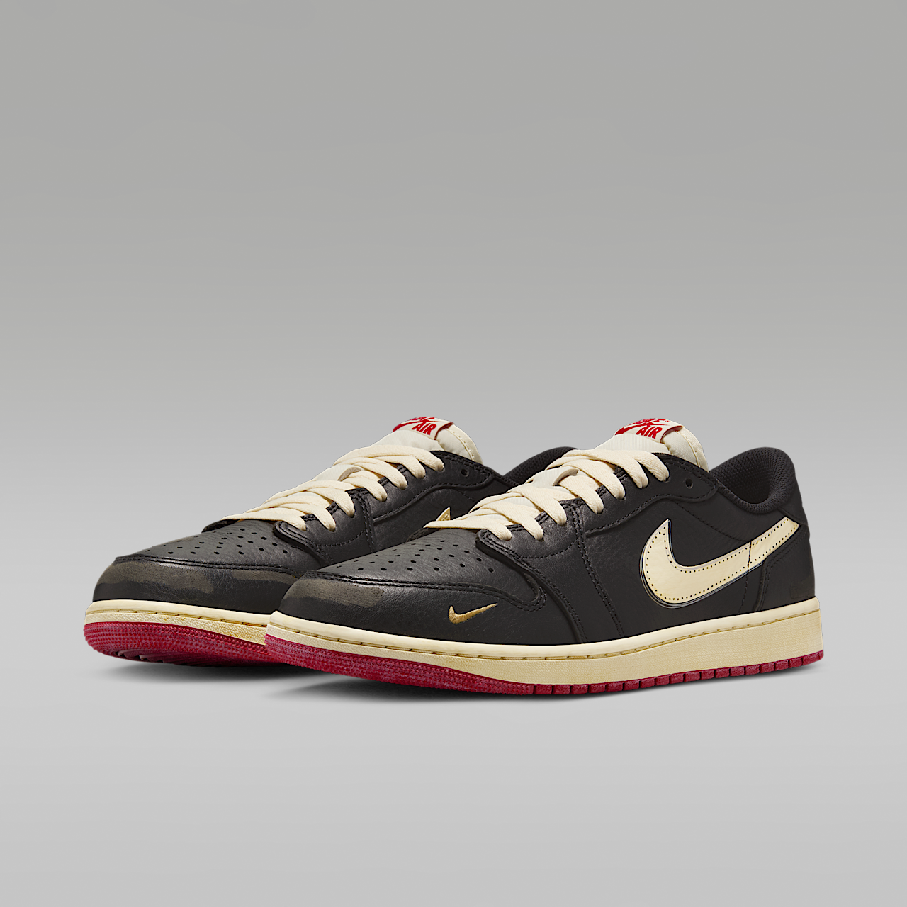 Nike Air Jordan 1 sneaker Zwart/Varsity Red/Muslin