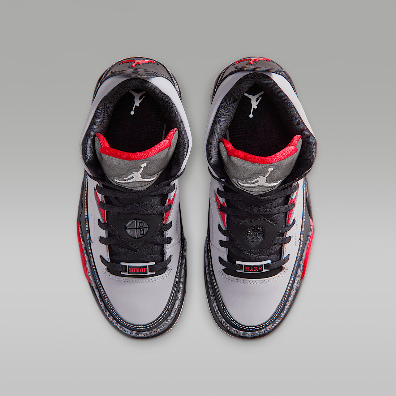 Nike  sneaker Cement Grey/Zwart/Fire Red/Wit