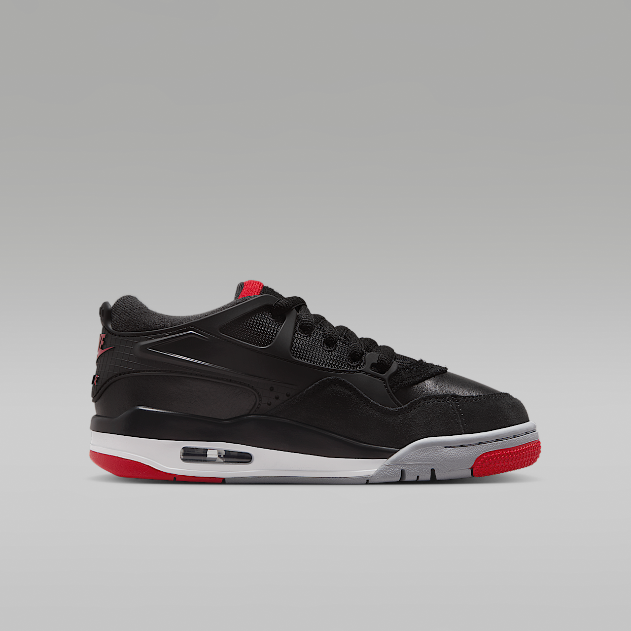Nike Air Jordan 4 RM sneaker Zwart/Wolf Grey/Wit/Varsity Red