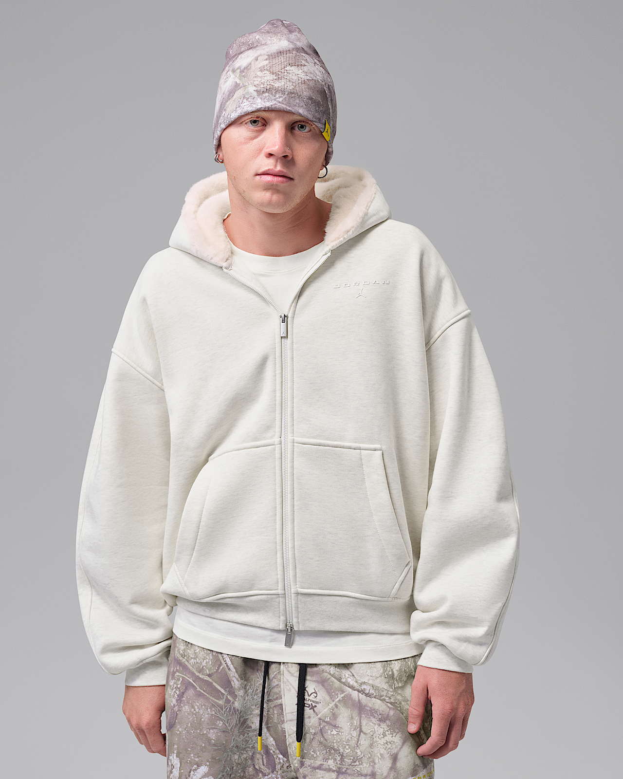Мужское худи Jordan Flight Faux Fur Full-Zip Hoodie