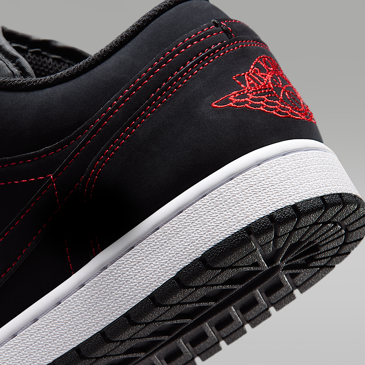 Nike Air Jordan 1 Low sneaker Zwart/Wit/University Red