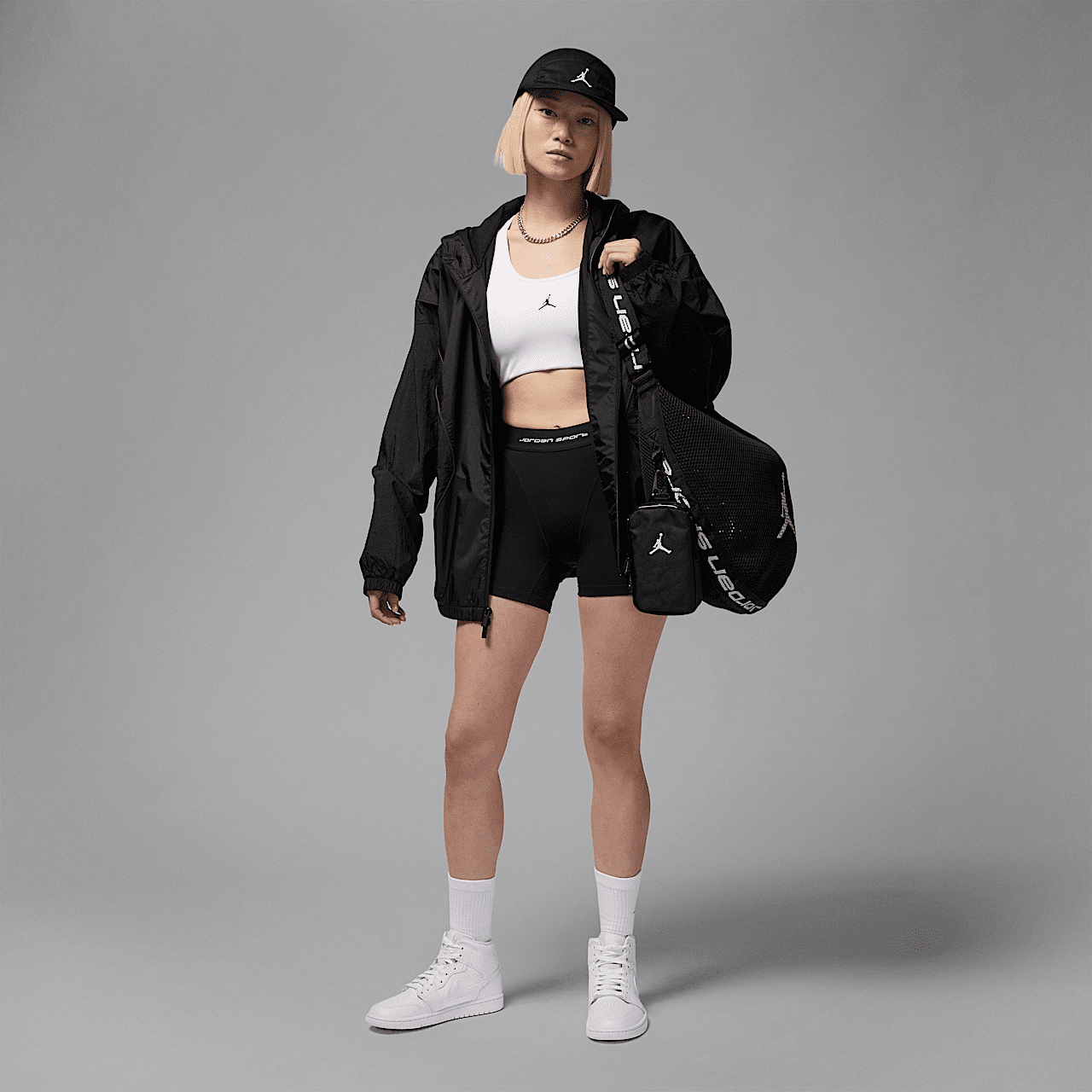 Nike Air Jordan 1 Mid sneaker Wit/Wit/Wit