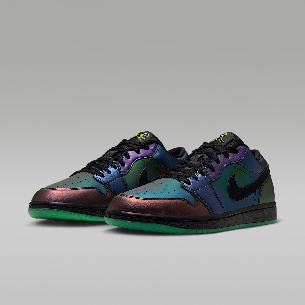 Nike Air Jordan sneaker Zwart/Action Green/Yellow Zest/Metallic Silver