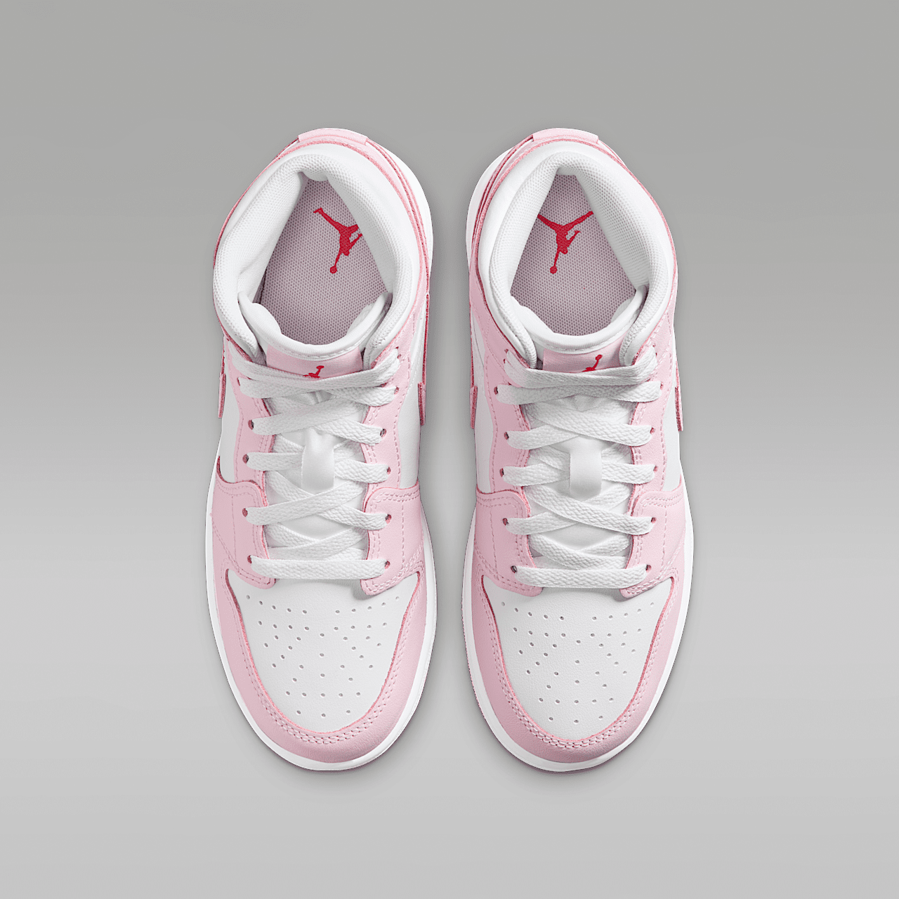 Nike Air Jordan 1 Mid sneaker Pink Foam/Fire Red/Wit