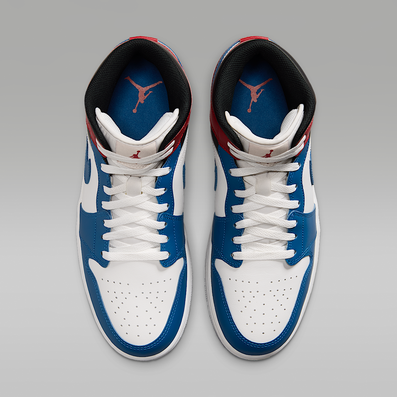 Nike Air Jordan 1 Mid sneaker True Blue/Varsity Red/Zwart/Summit White