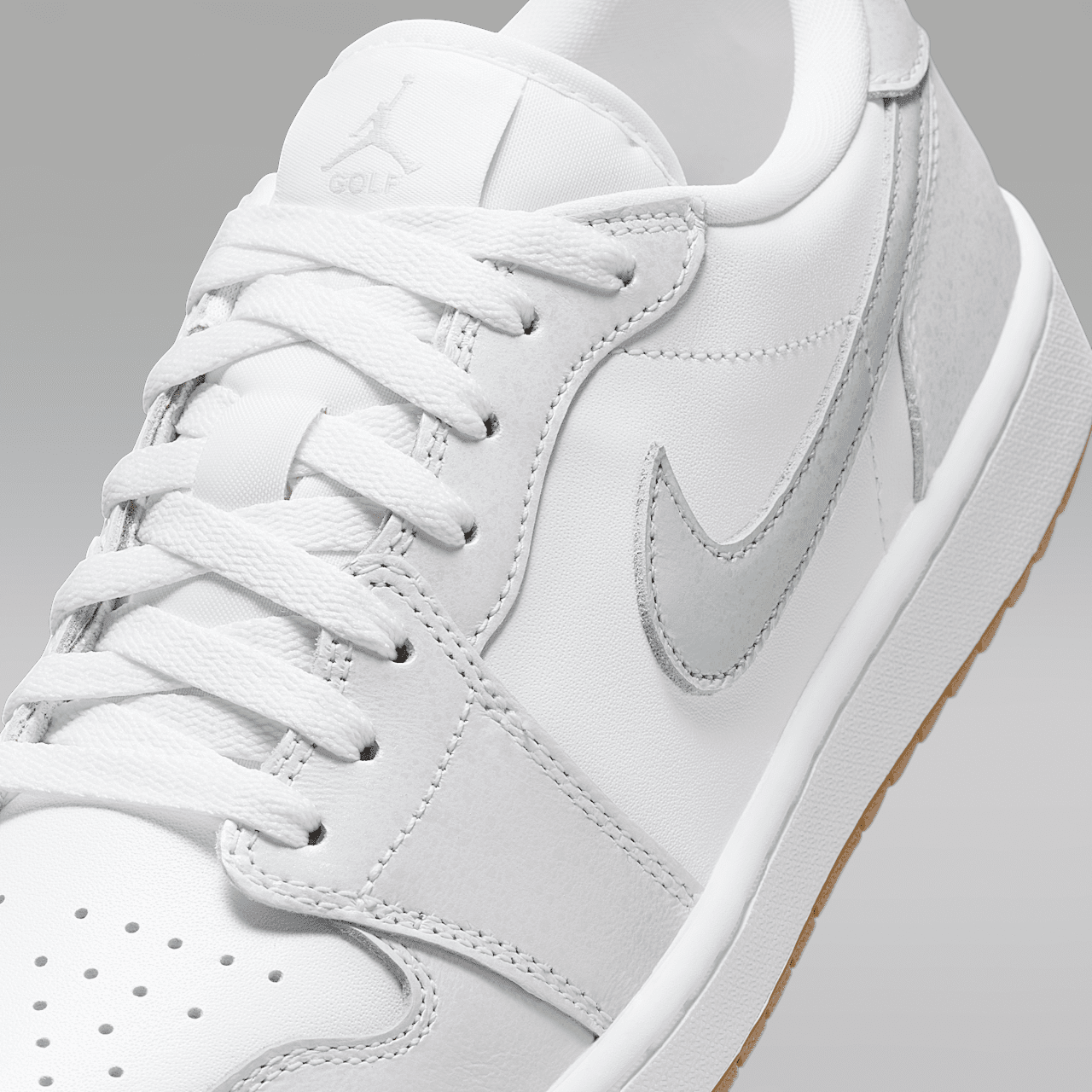 Nike Air Jordan 1 Low sneaker Wit/Gum Medium Brown/Pure Platinum
