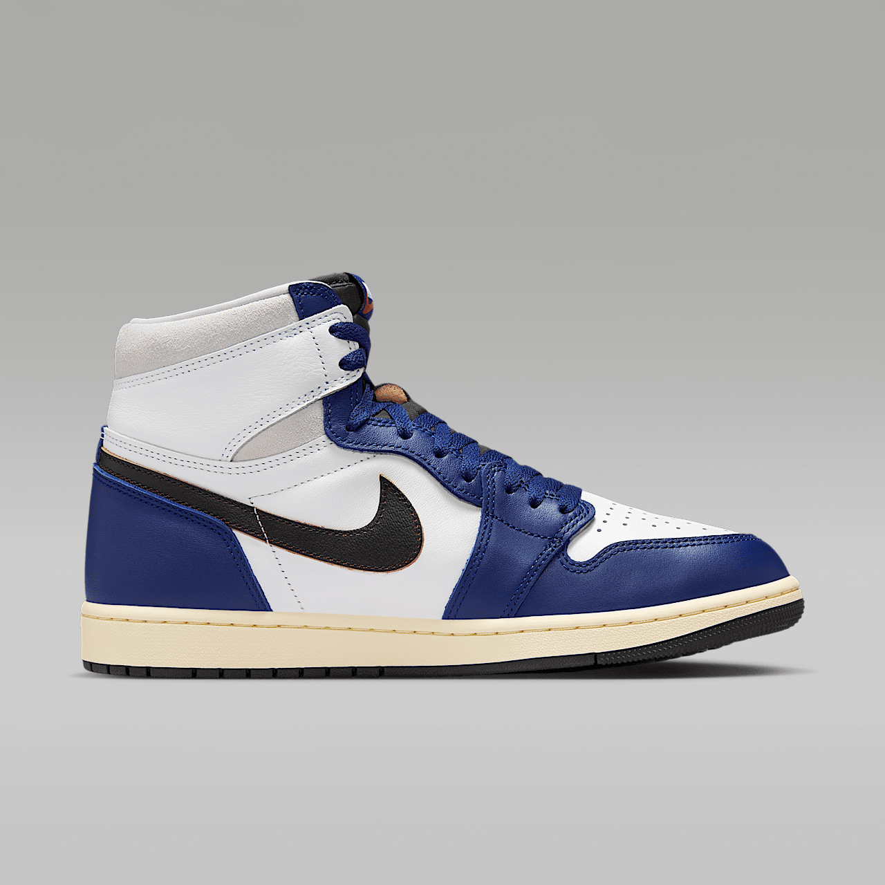 Nike Air Jordan sneaker Wit/Neutral Grey/Deep Royal Blue/Zwart