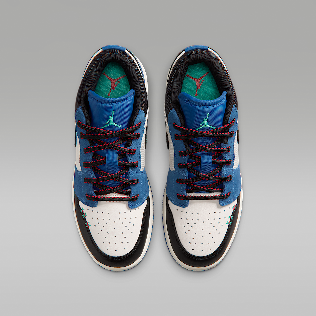 Nike Air Jordan sneaker True Blue/University Red/Kinetic Green/Zwart