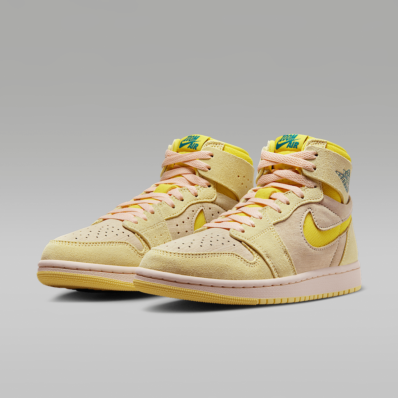 Nike Air Jordan 1 sneaker Citron Tint/Muslin/Sky J Teal/Dynamic Yellow