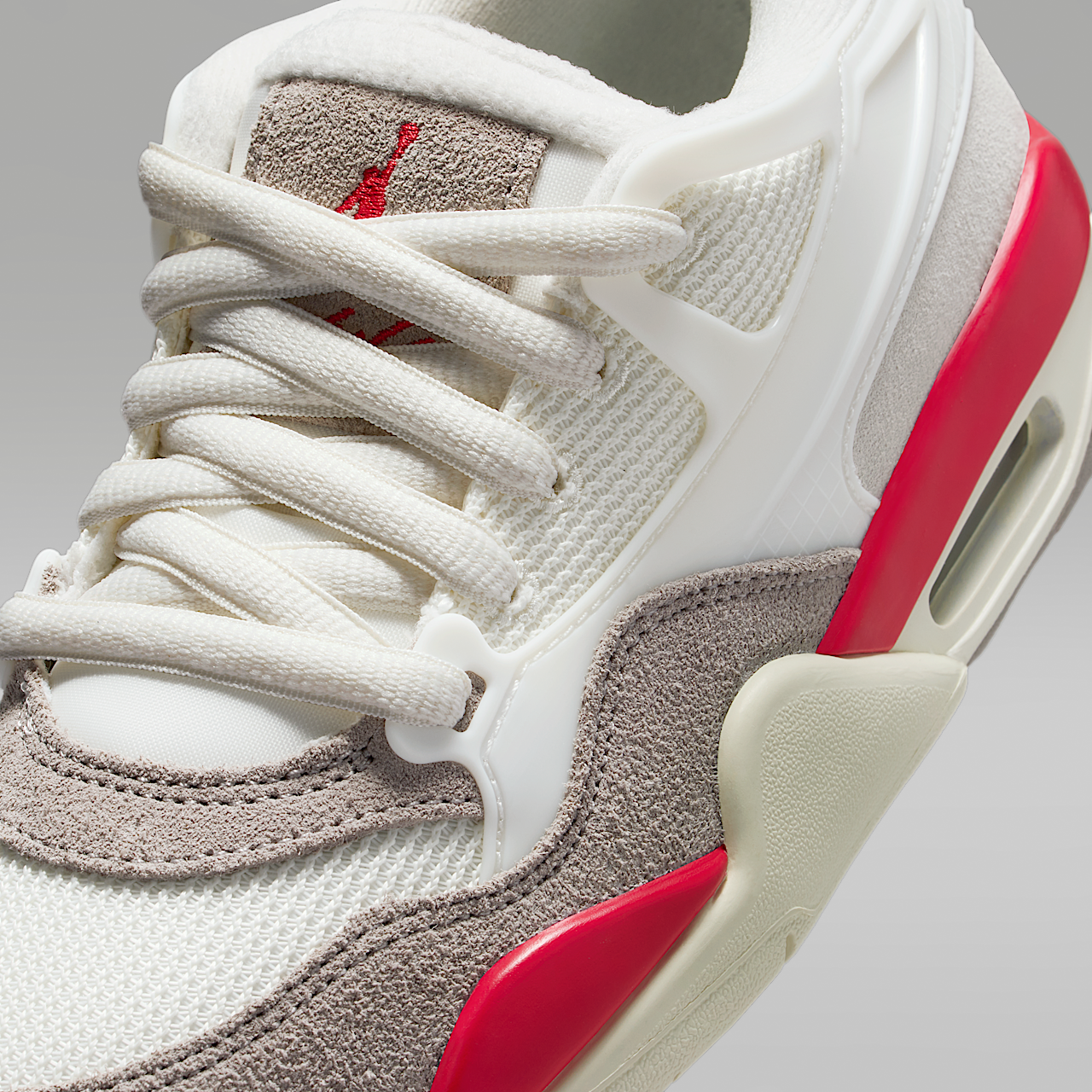 Nike Air Jordan sneaker Sail/College Grey/Coconut Milk/Fire Red