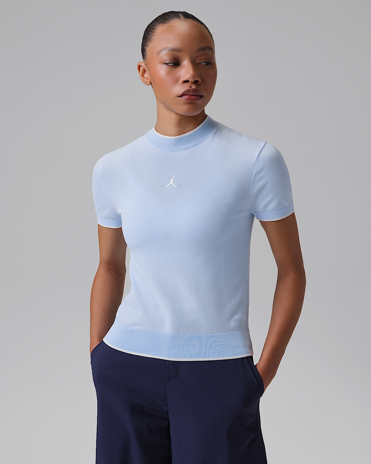 Женские шорты Jordan Sport Mock-Neck Short-Sleeve Golf Top