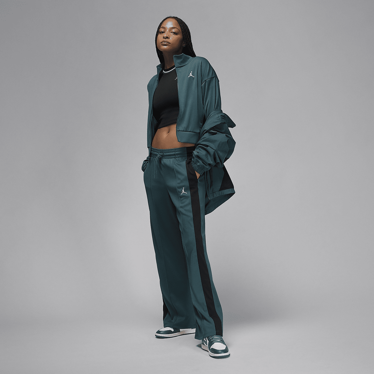 Nike Air Jordan 1 Mid sneaker Wit/Sail/Oxidized Green