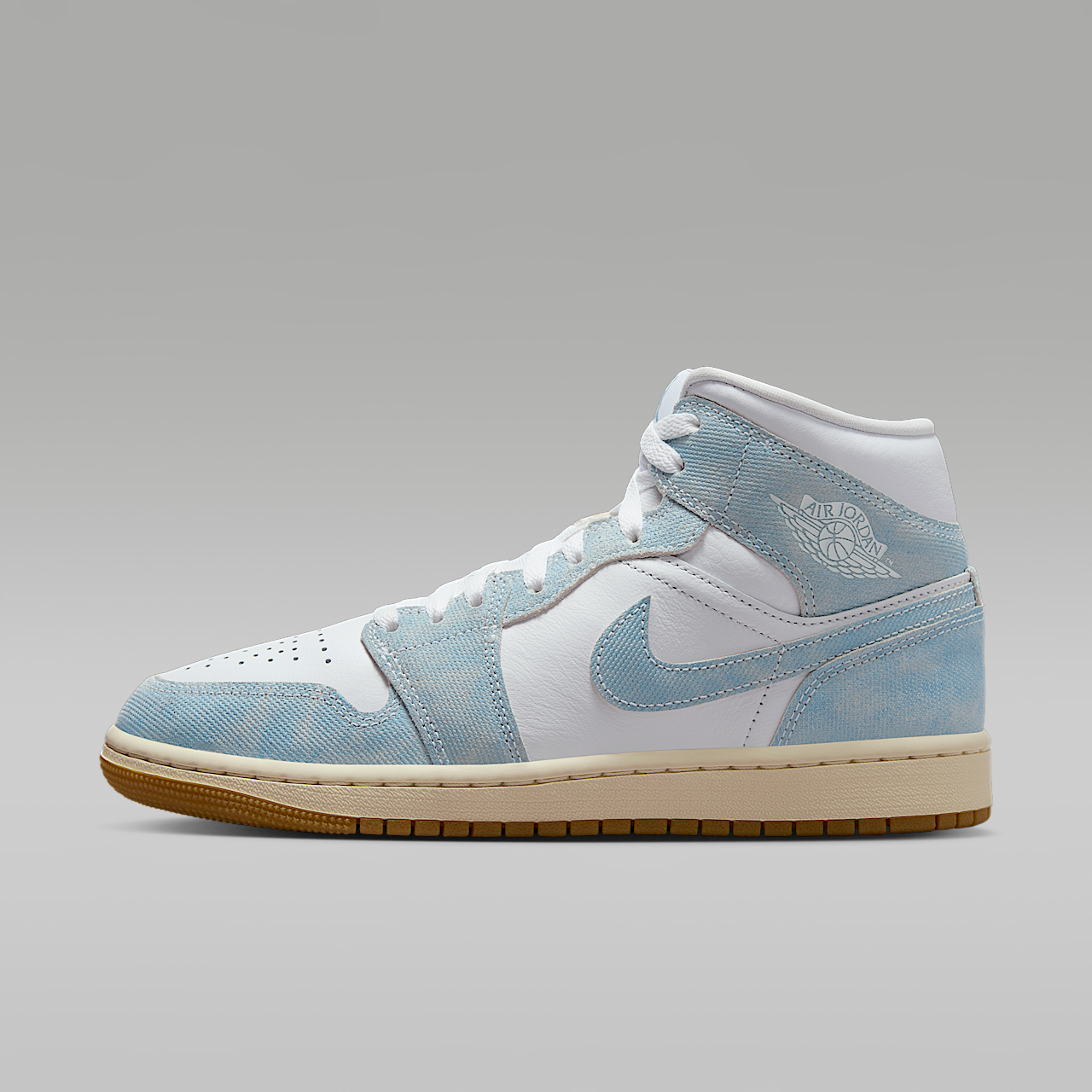 Nike Air Jordan sneaker Wit/Sail/Gum Light Brown/Worn Blue