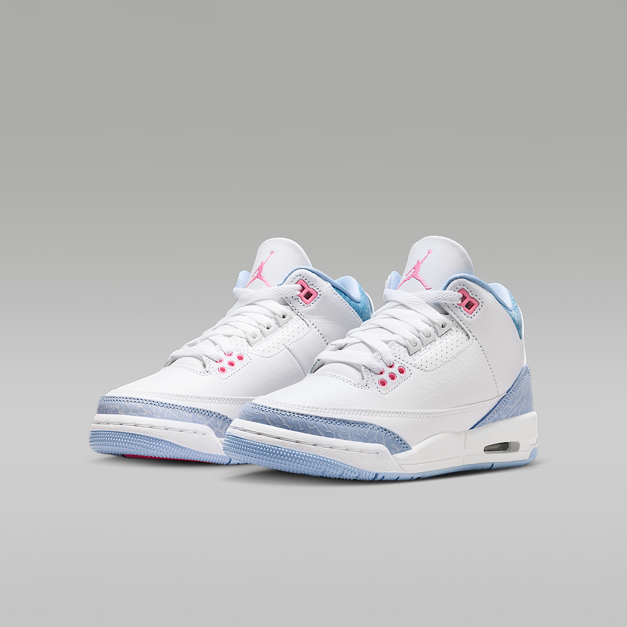 Nike Air Jordan sneaker Wit/Cobalt Bliss/Football Grey/Pink Glow