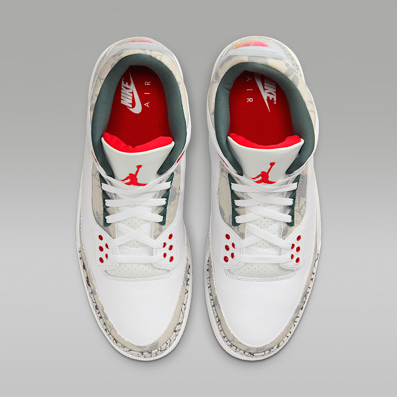 Nike Air Jordan sneaker Wit/Off White/Vintage Green/Fire Red