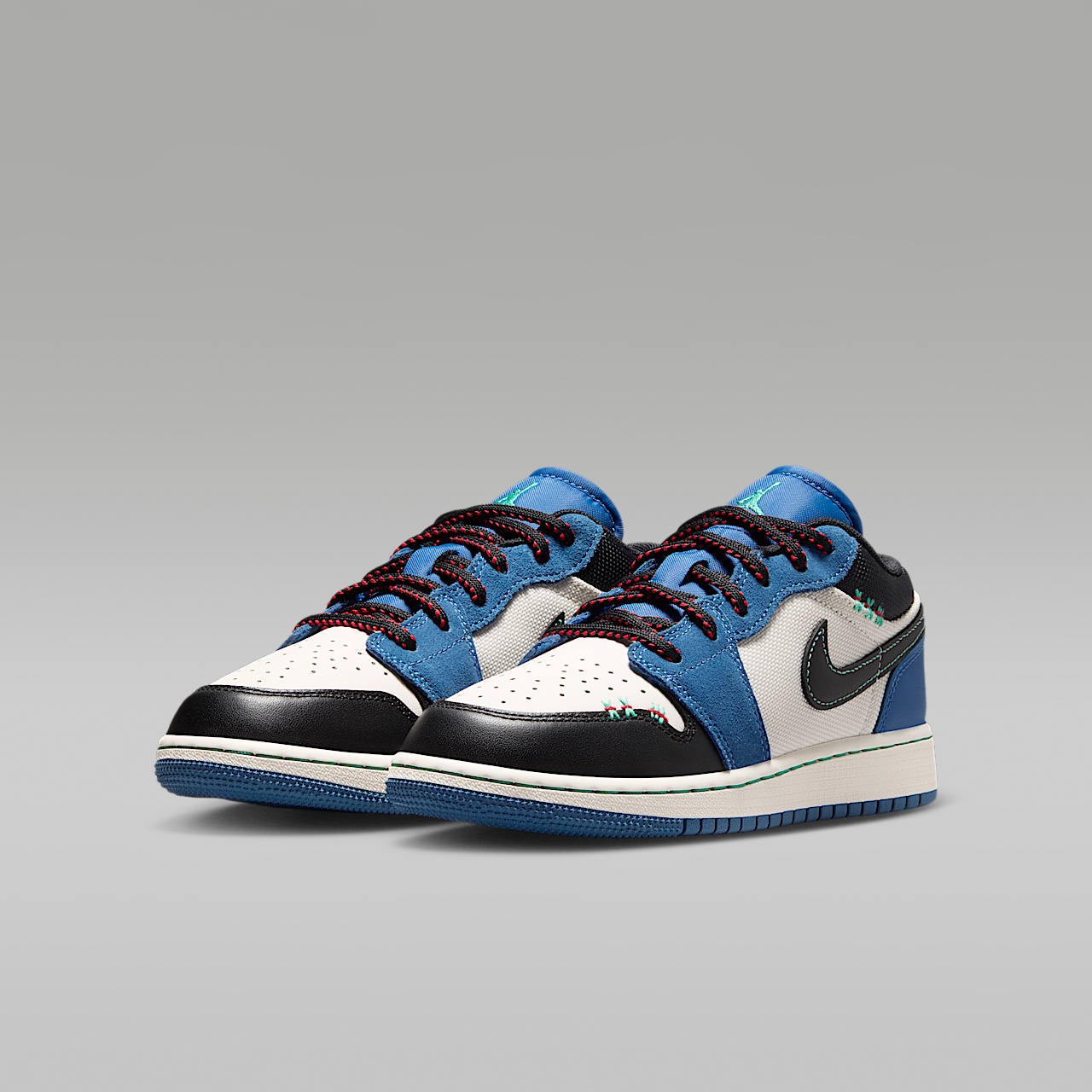 Nike Air Jordan sneaker True Blue/University Red/Kinetic Green/Zwart