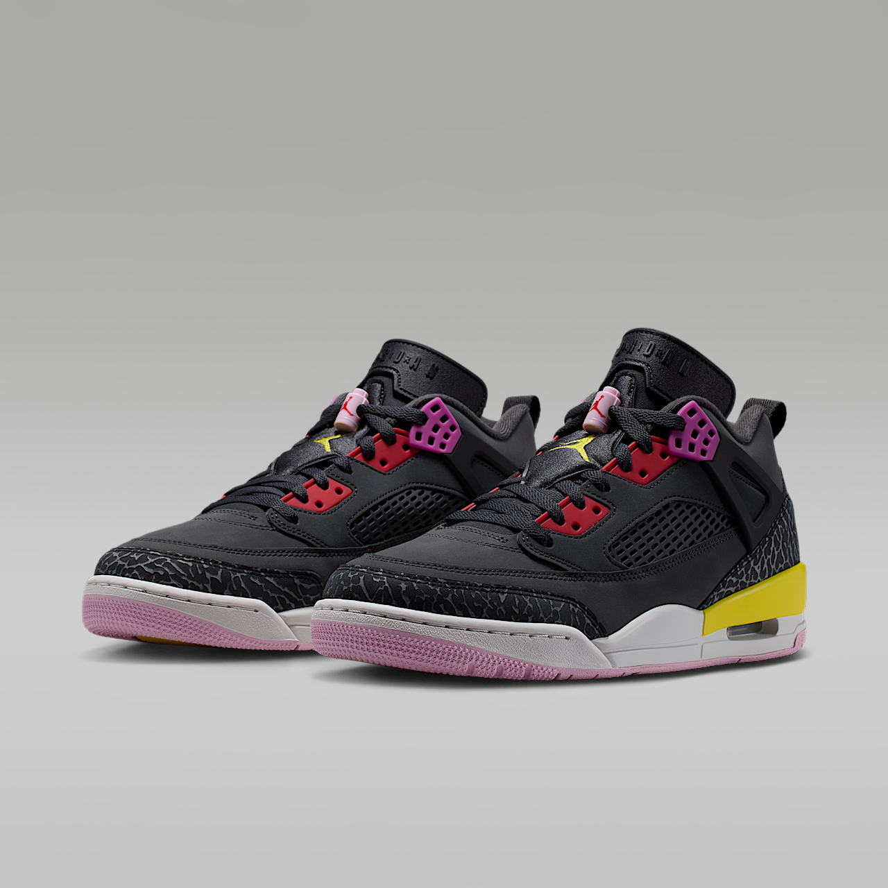 Nike Jordan Spizike Low sneaker Anthracite/Zwart/Wolf Grey/University Red