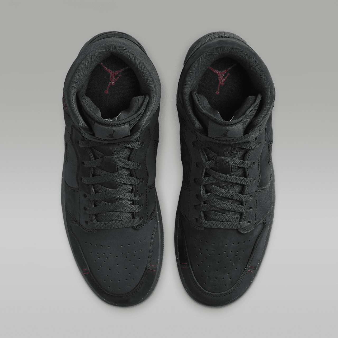 Nike Air Jordan 1 Mid sneaker Dark Smoke Grey/Varsity Red/Zwart