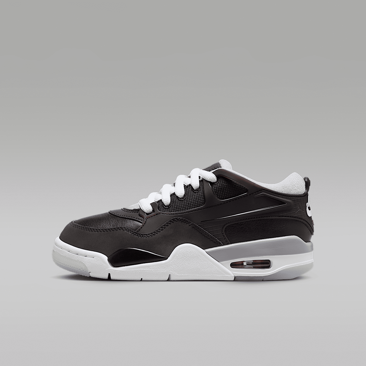 Nike Air Jordan 4 RM sneaker Zwart/Wolf Grey/Wit/Fire Red