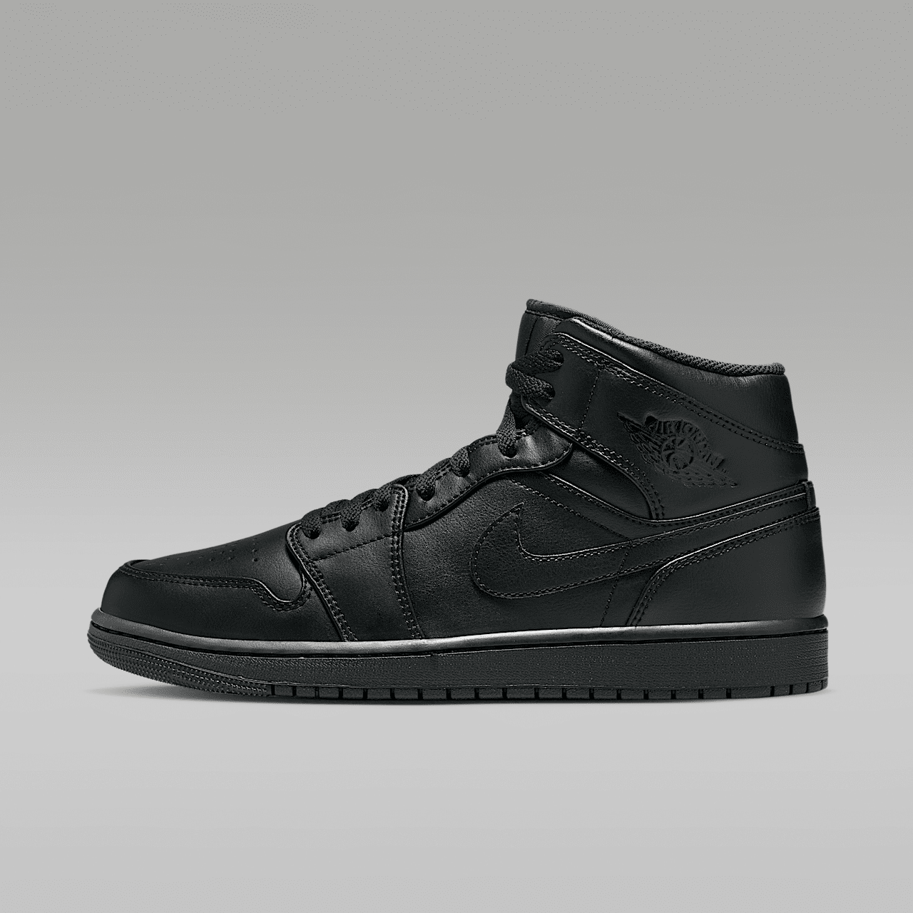 Nike Air Jordan 1 Mid sneaker Zwart/Zwart/Zwart