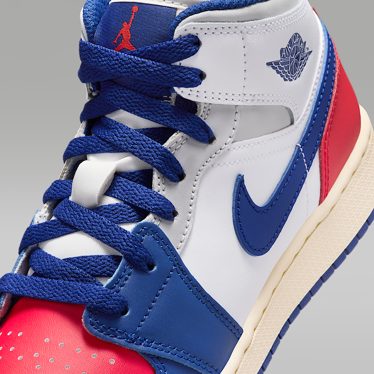 Nike Air Jordan sneaker Wit/University Red/Neutral Grey/Deep Royal Blue