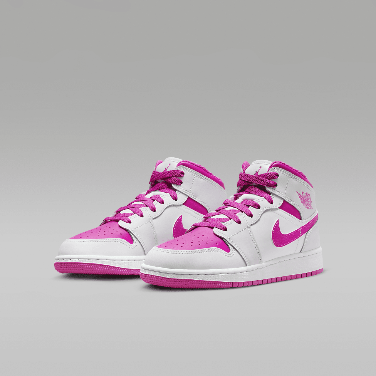 Nike Air Jordan 1 Mid sneaker Iris Whisper/Wit/Fire Pink