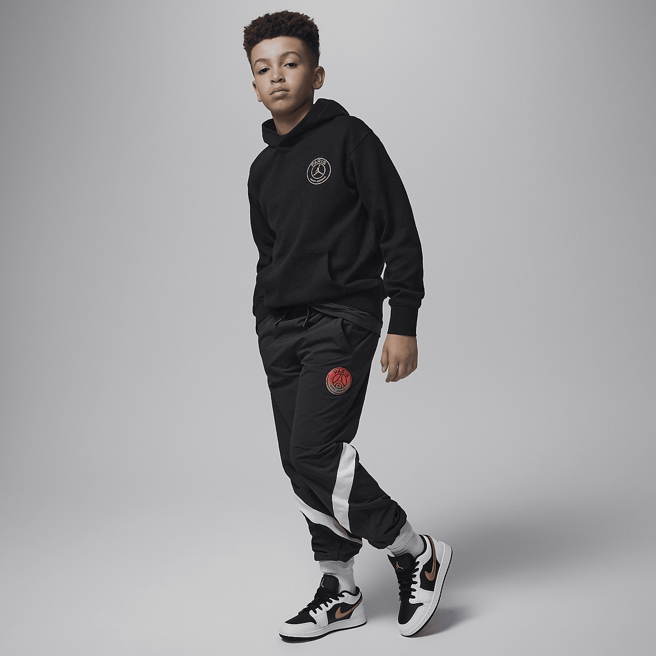 Nike Air Jordan 1 Low sneaker Wit/Zwart/Metallic Gold