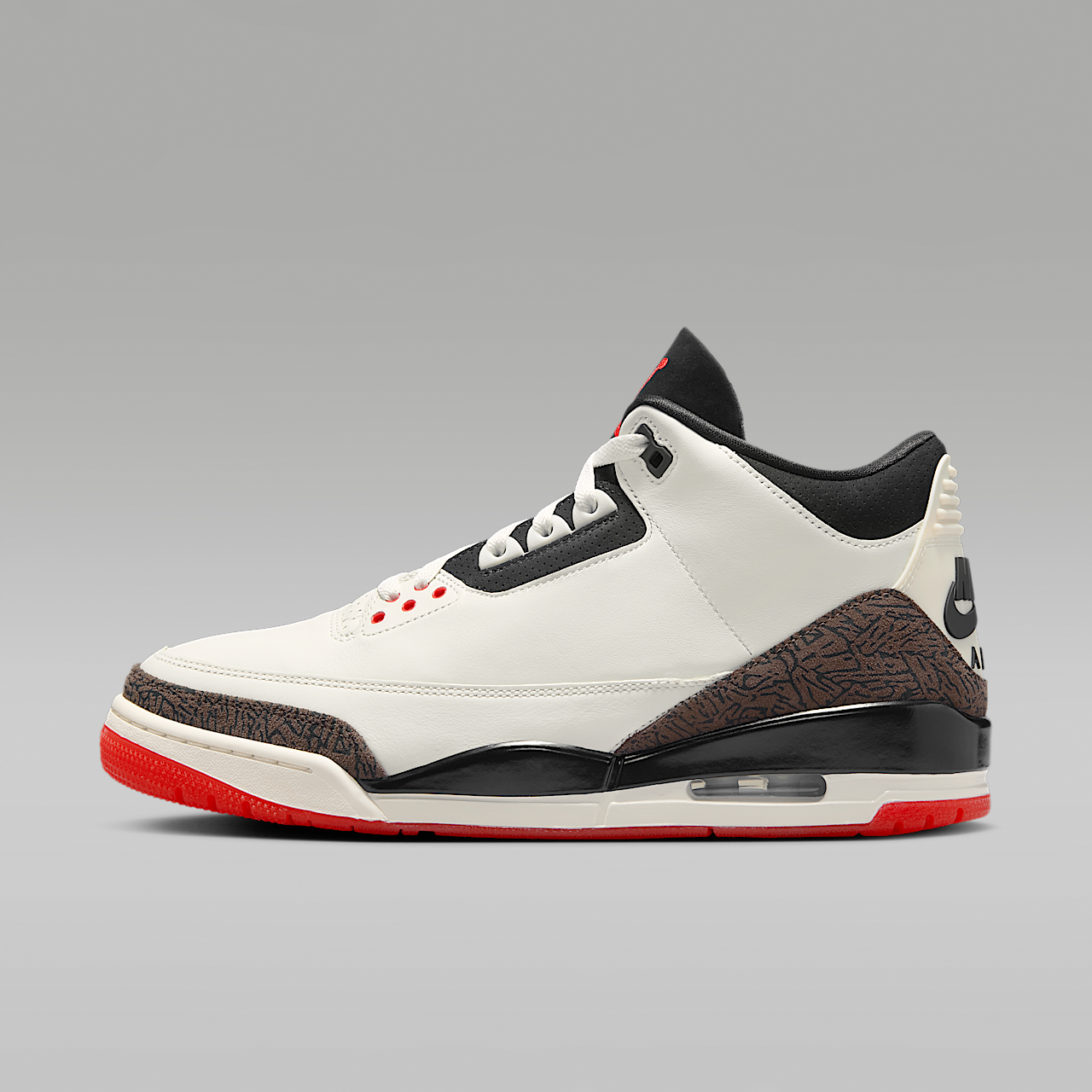 Air Jordan 3 "World's Best" (Sail/University Red/Pale Ivory/Black)
