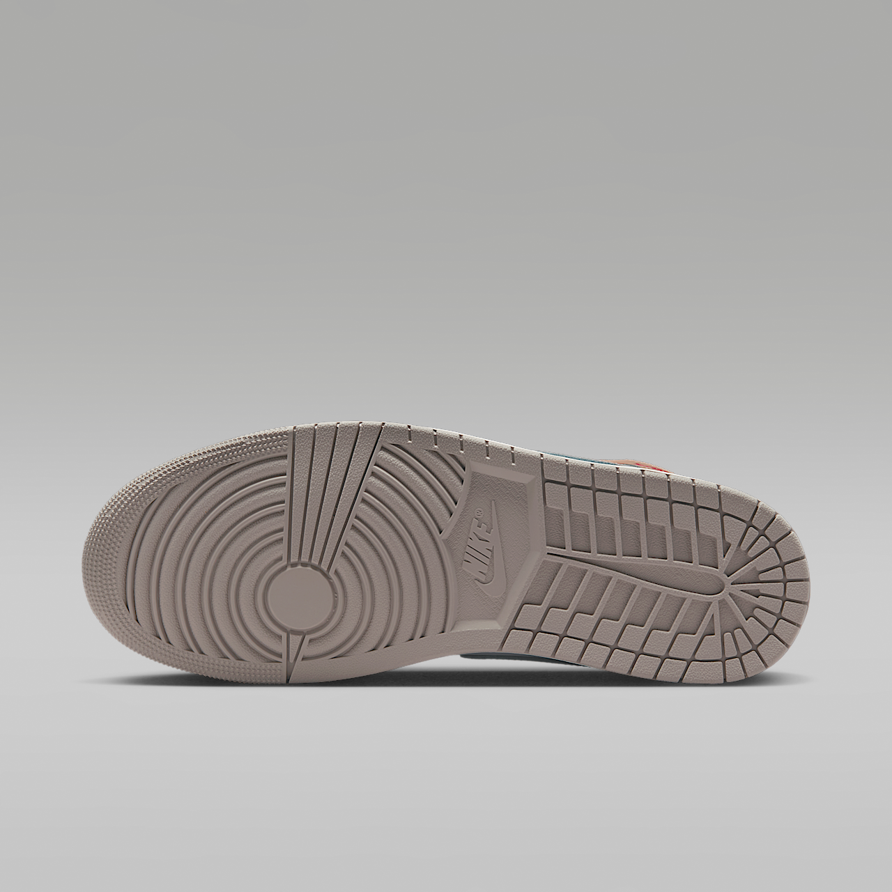 Nike Air Jordan 1 Mid sneaker Hemp/Wit/College Grey/Fire Red