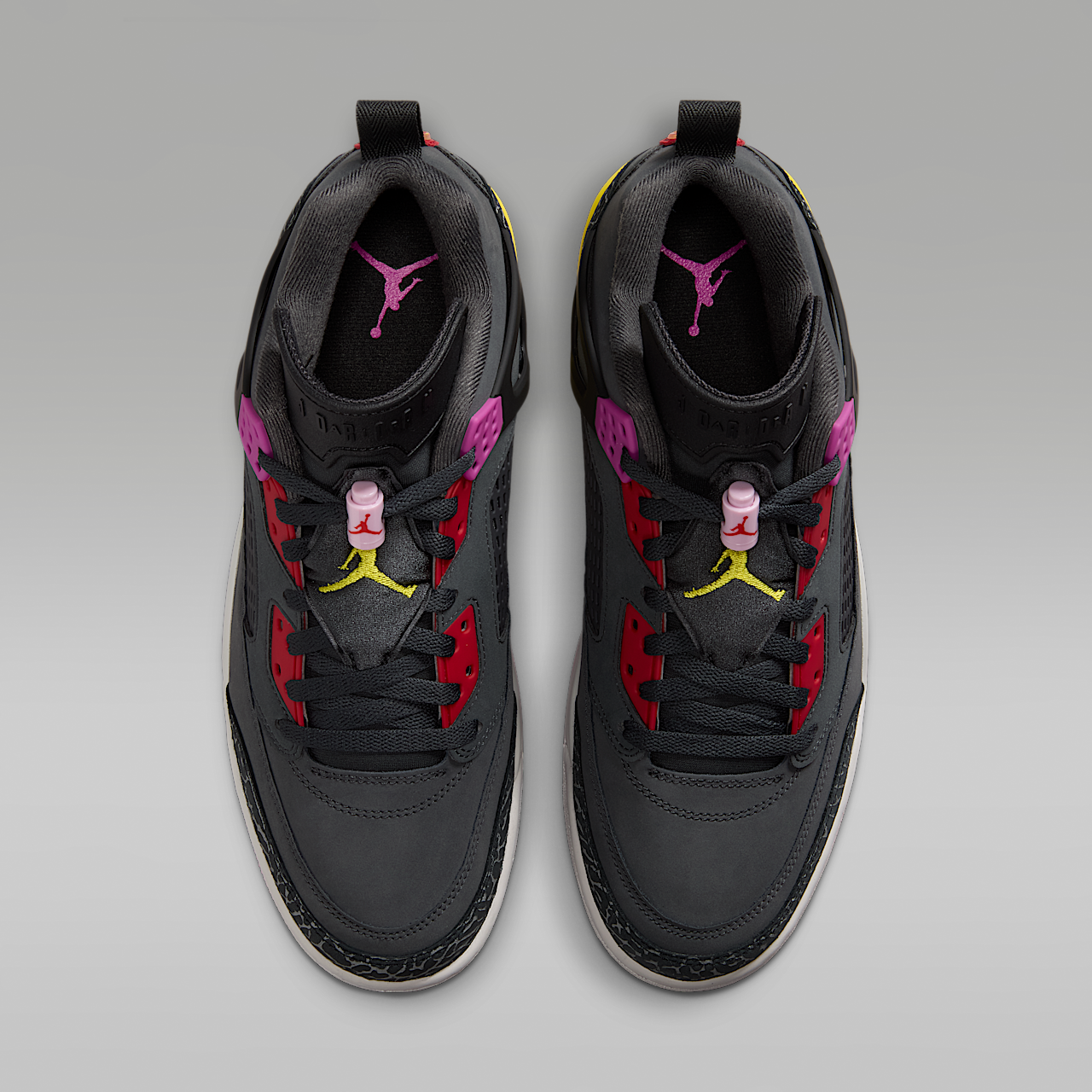 Nike Jordan Spizike Low sneaker Anthracite/Zwart/Wolf Grey/University Red