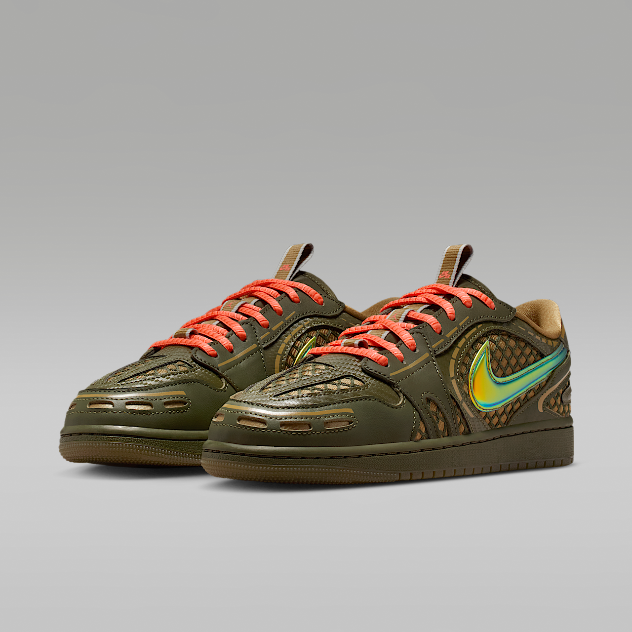 Nike Air Jordan 1 Low sneaker Brown Kelp/Light Wild Mango/Cargo Khaki