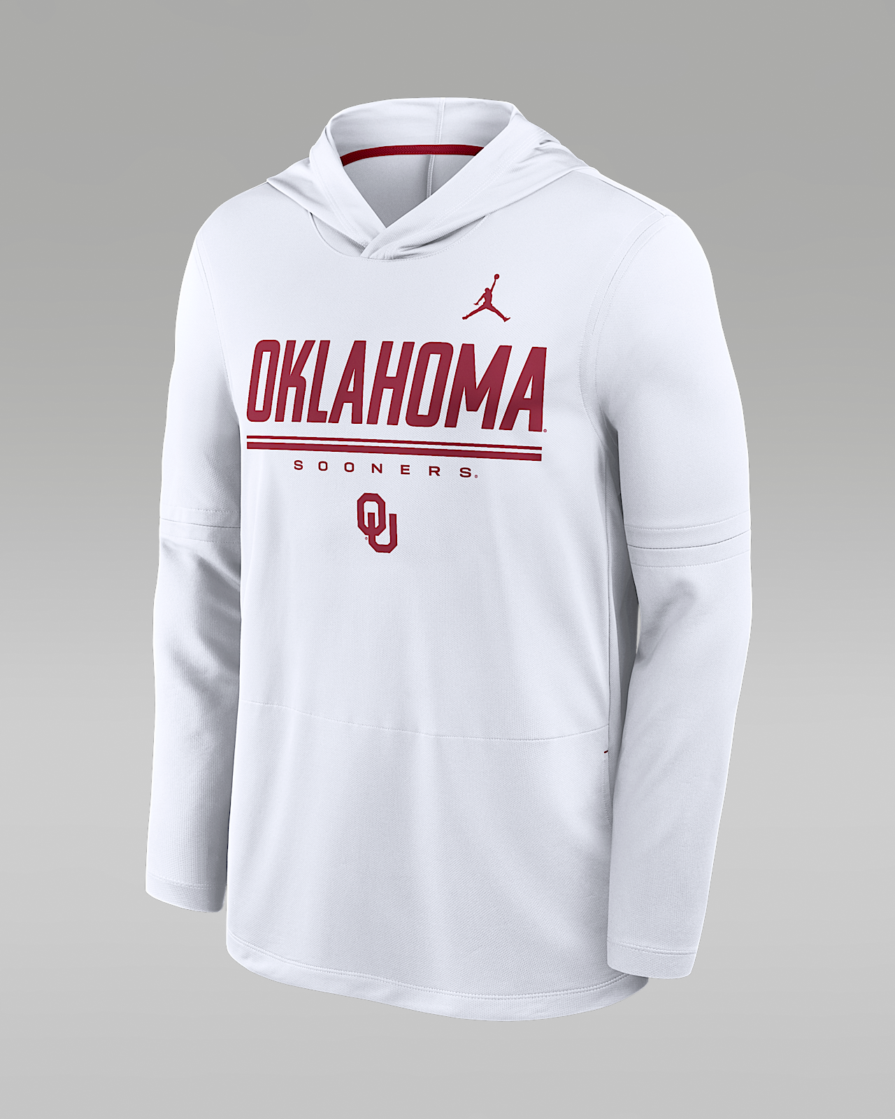 Мужские  Oklahoma Sideline Jordan Brand Dri-FIT College Long-Sleeve Hooded Top
