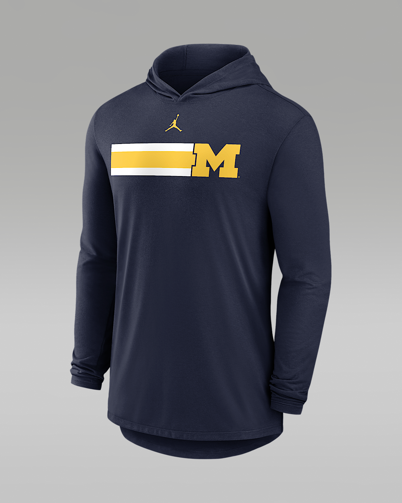 Мужская футболка Michigan Primetime Pattern Jordan Brand Dri-FIT College Long-Sleeve Hooded