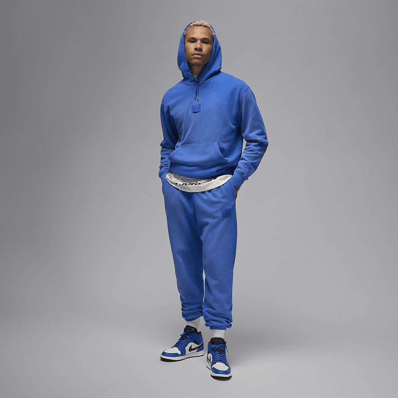 Nike Air Jordan 1 Mid sneaker Game Royal/Wit/Zwart