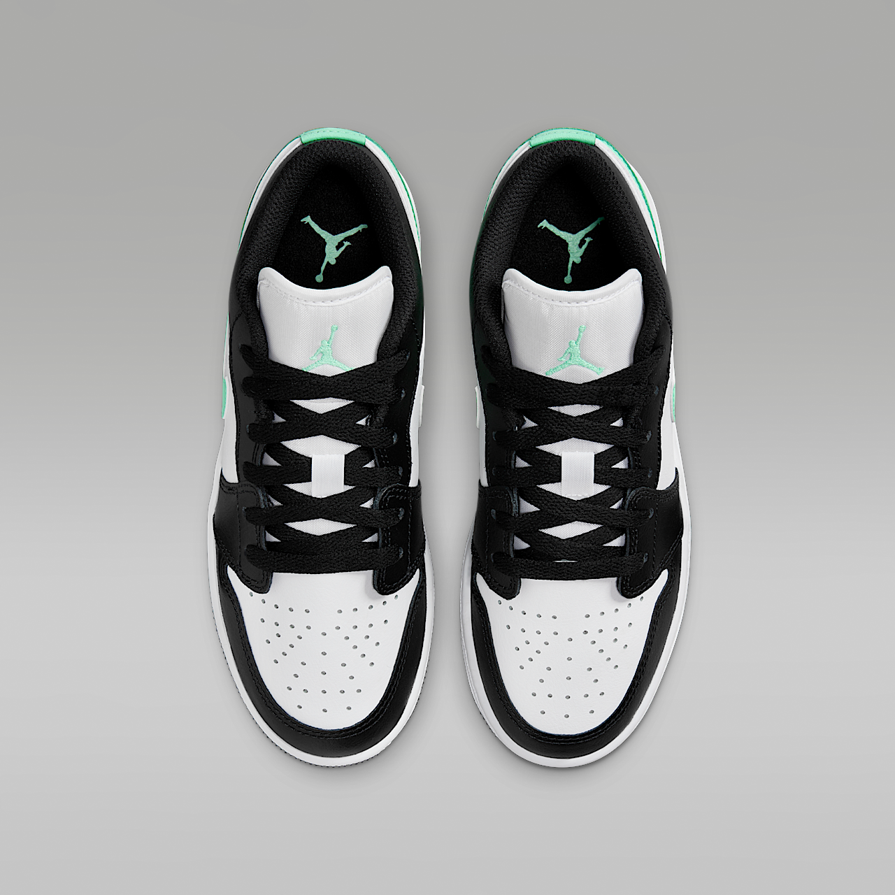 Nike Air Jordan 1 Low sneaker Wit/Green Glow/Zwart