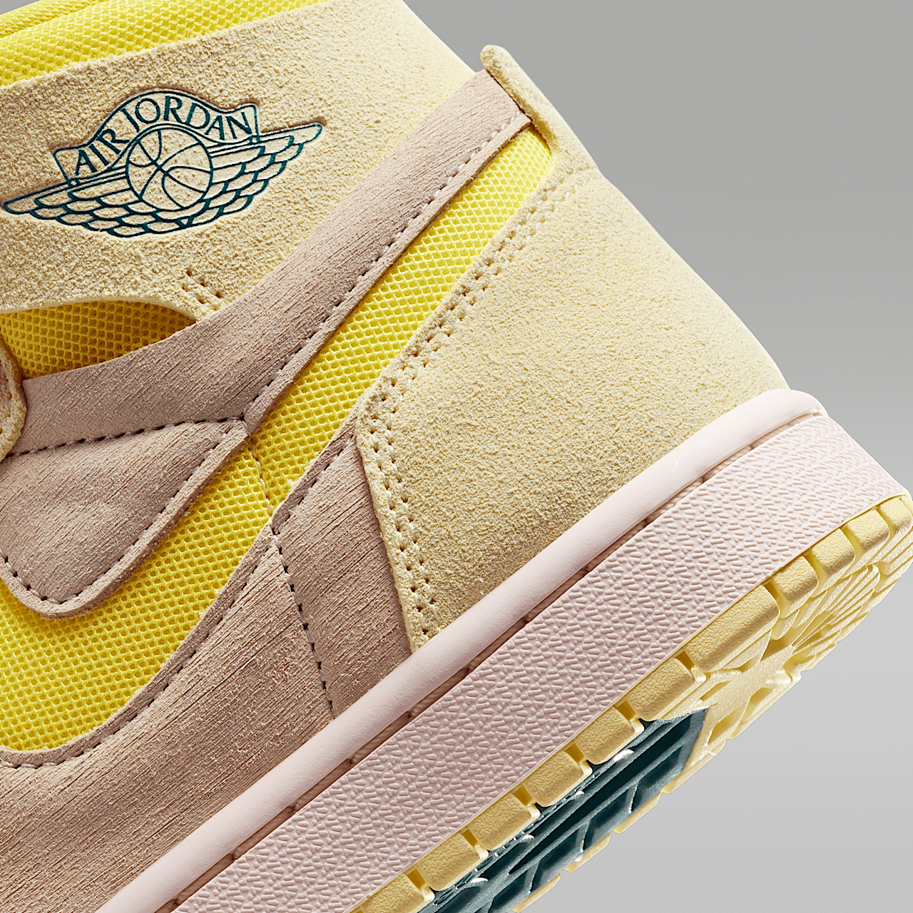 Nike Air Jordan 1 sneaker Citron Tint/Muslin/Sky J Teal/Dynamic Yellow