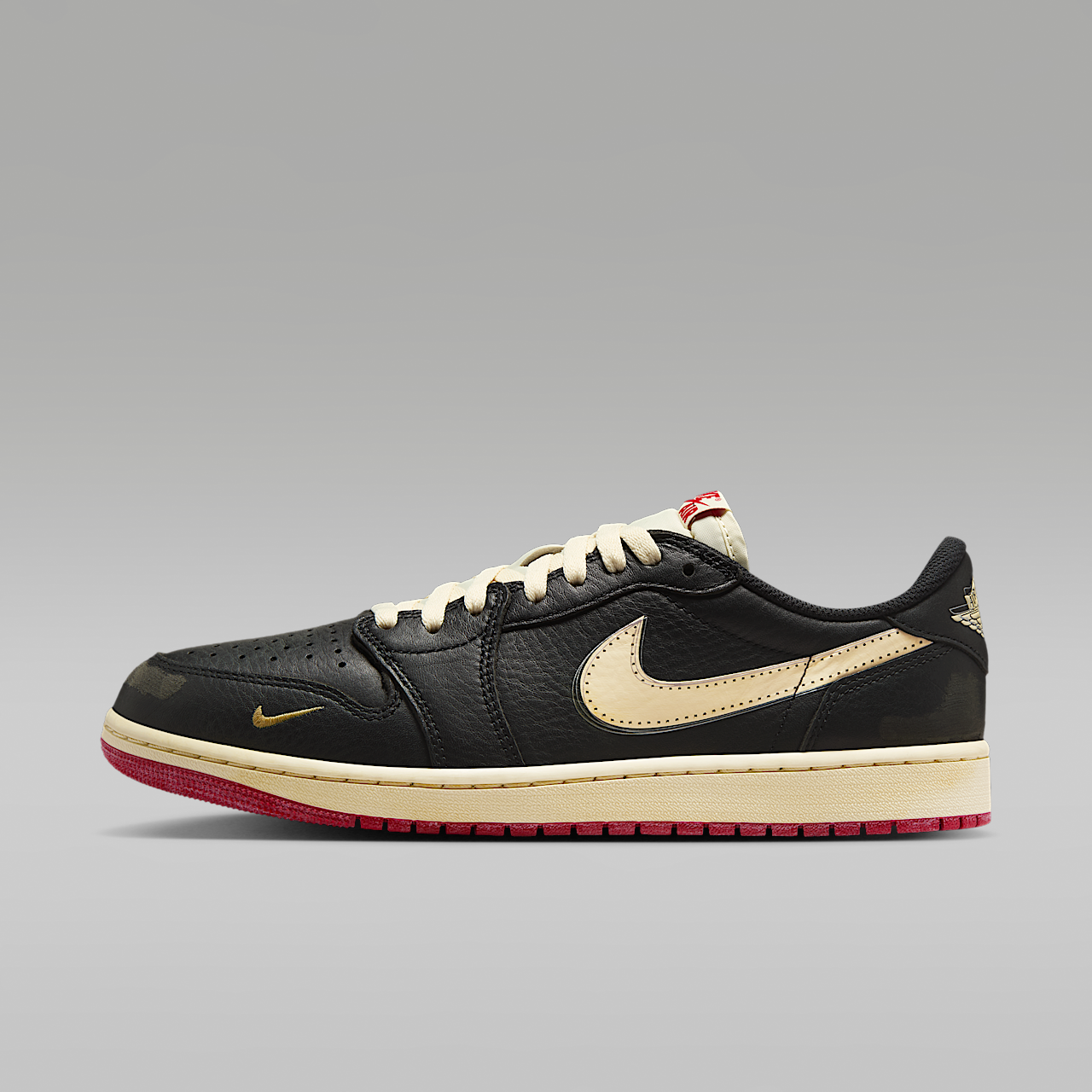 Nike Air Jordan 1 sneaker Zwart/Varsity Red/Muslin