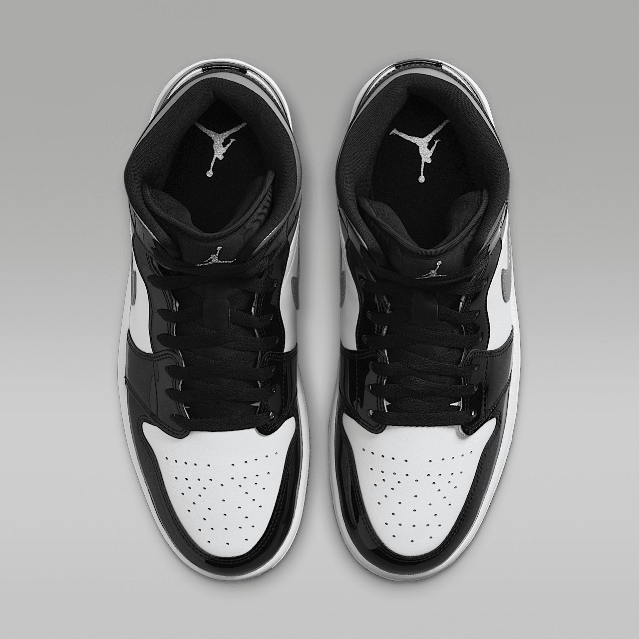 Nike Air Jordan 1 Mid sneaker Zwart/Wit/Metallic Gold/Metallic Silver