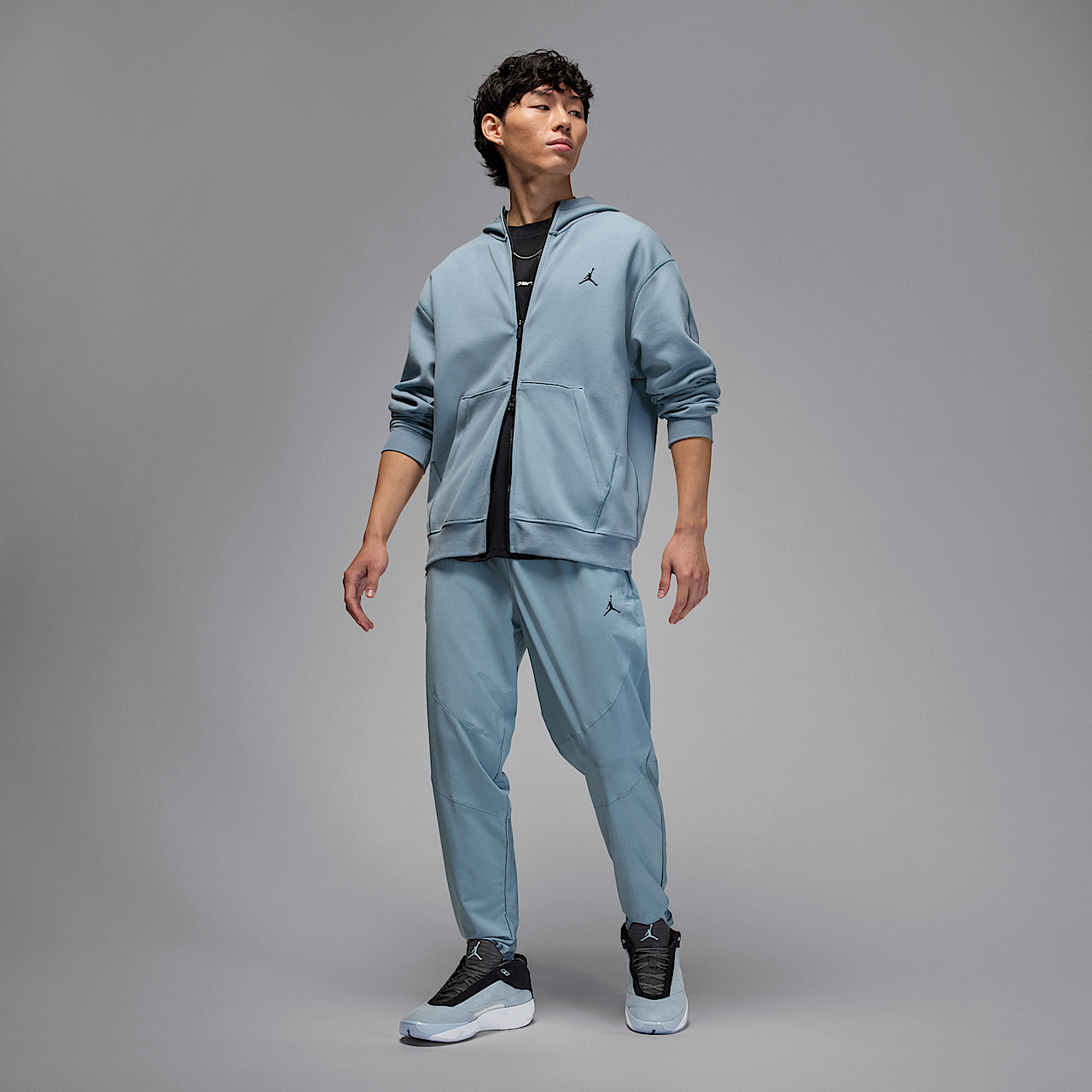 Nike Air Jordan sneaker Blue Grey/Zwart/Light Armory Blue