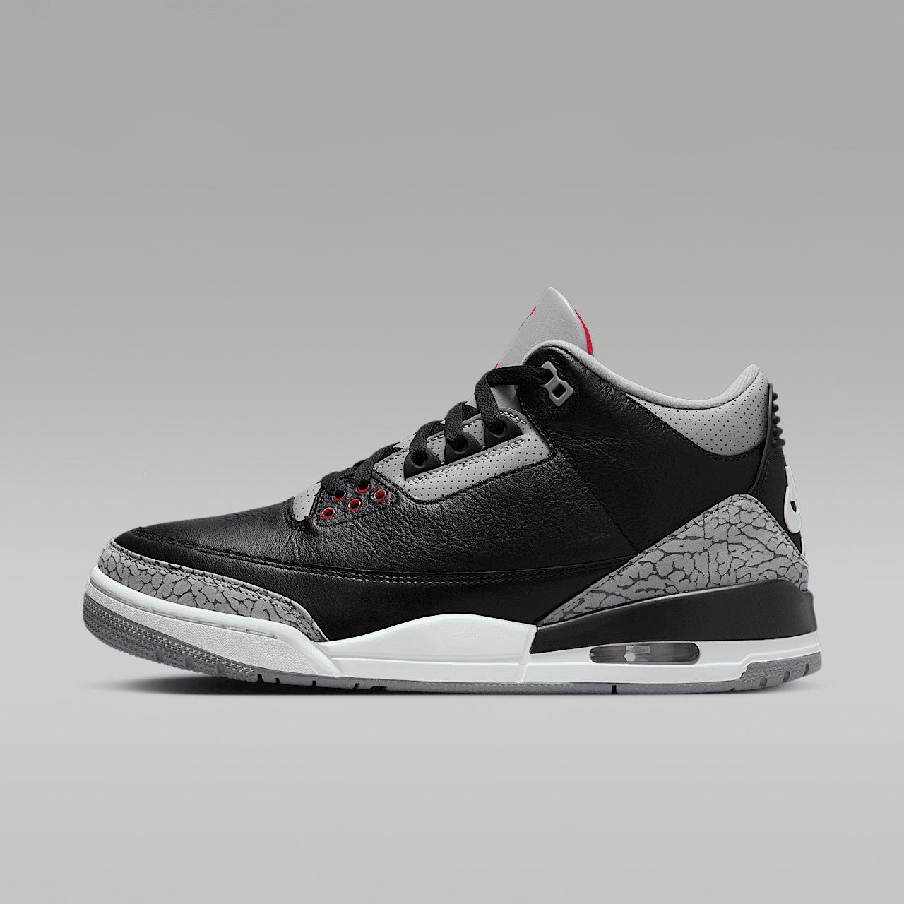 Nike Air Jordan sneaker Zwart/Cement Grey/Summit White/Fire Red