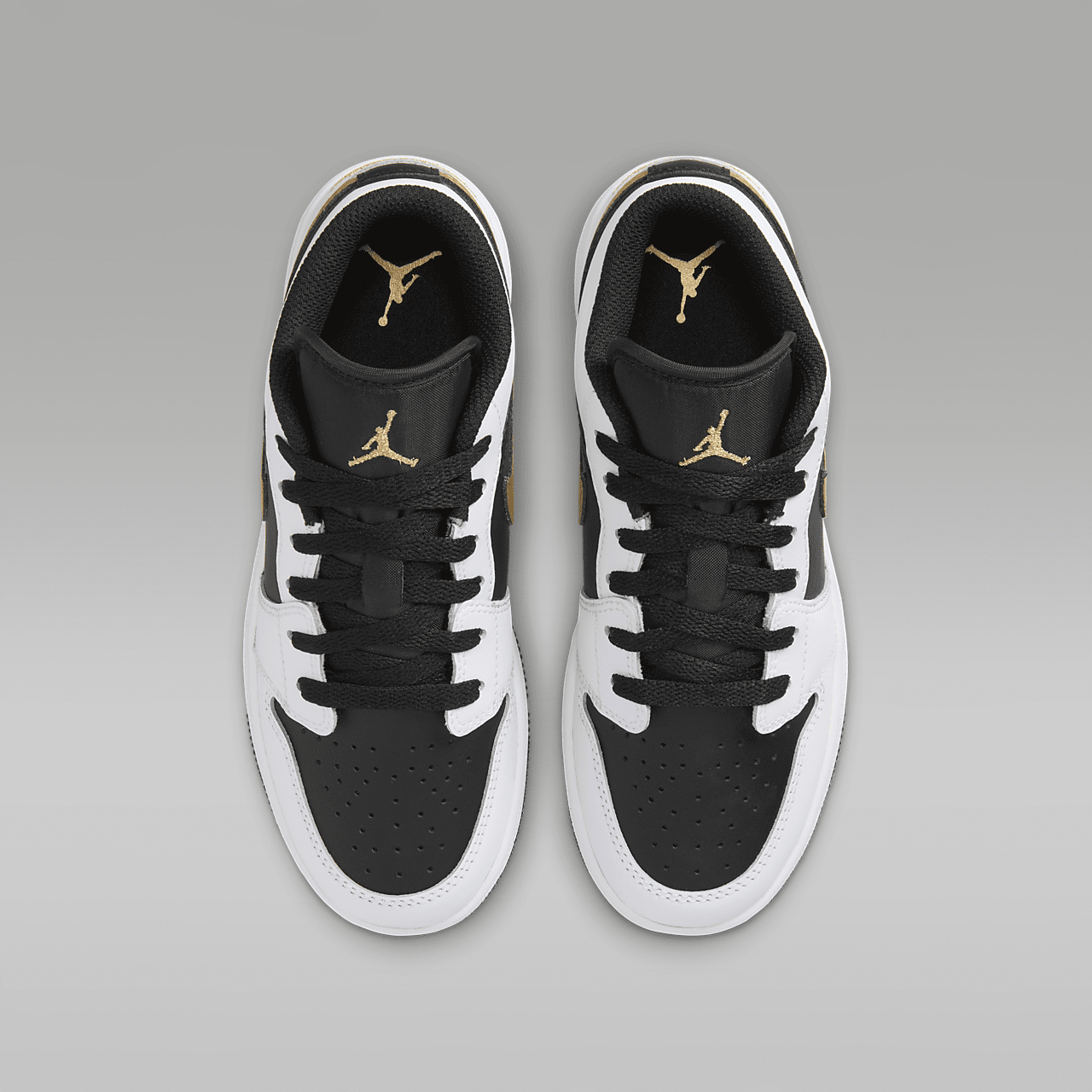 Nike Air Jordan 1 Low sneaker Wit/Zwart/Metallic Gold