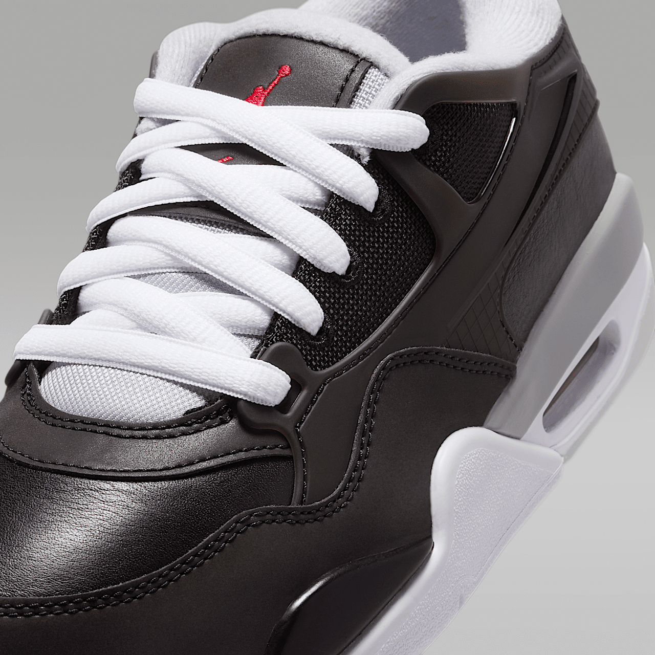Nike Air Jordan 4 RM sneaker Zwart/Wolf Grey/Wit/Fire Red
