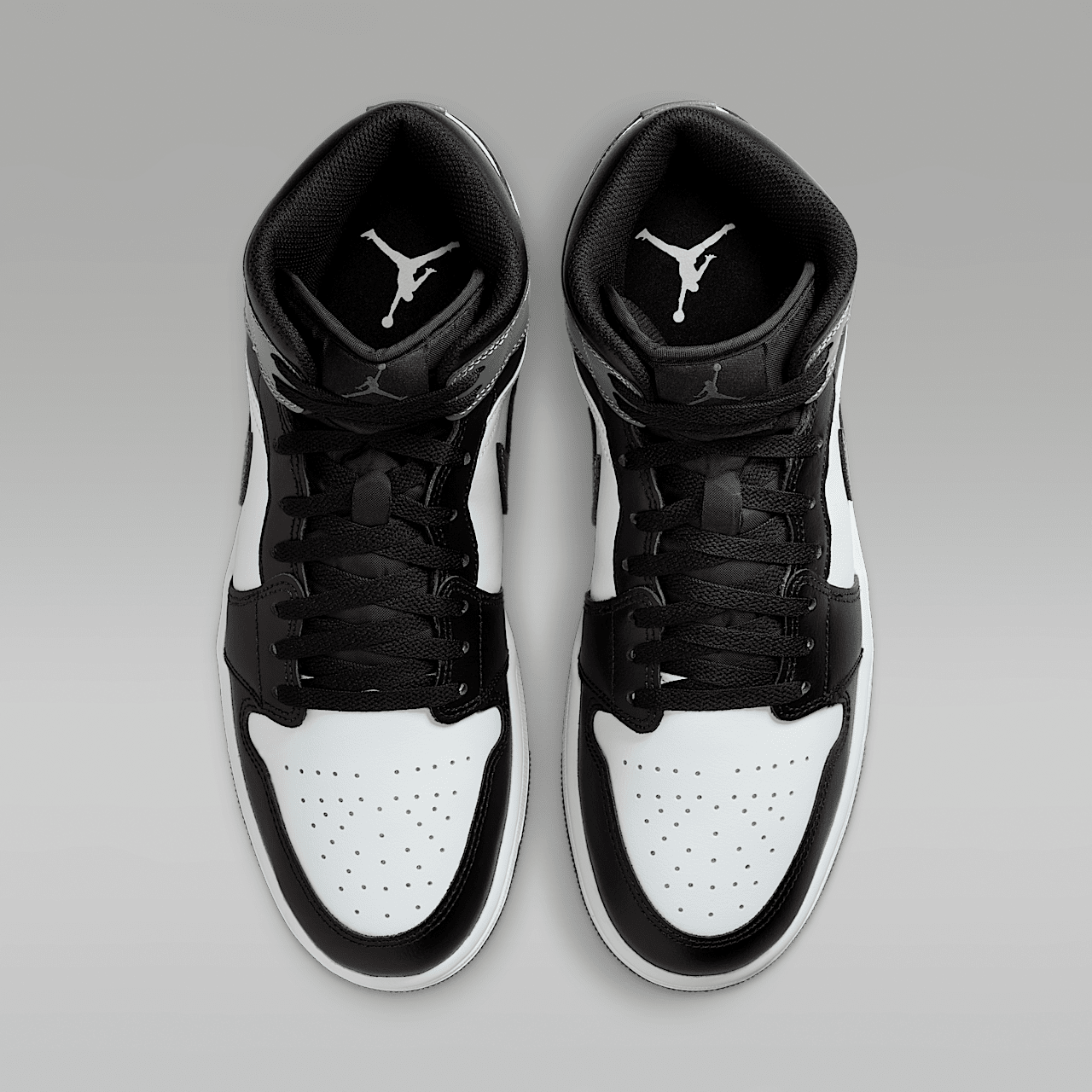 Nike Air Jordan 1 Mid sneaker Zwart/Wit/Iron Grey