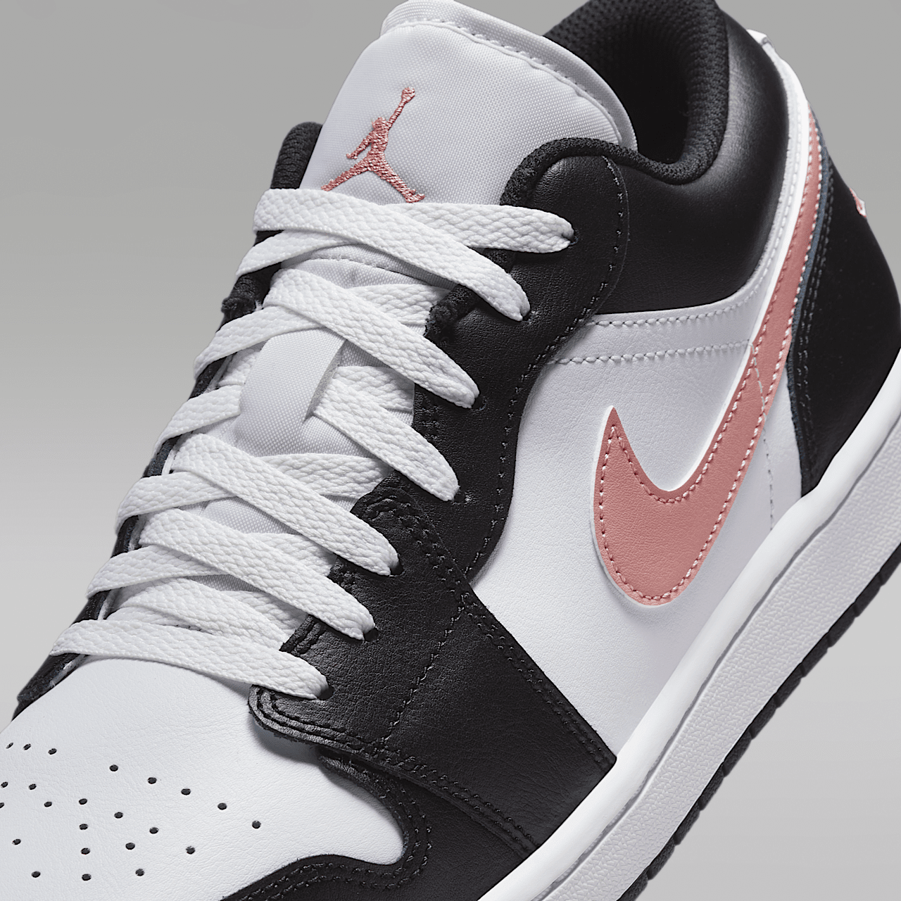 Nike Air Jordan 1 Low sneaker Wit/Zwart/Rust Pink