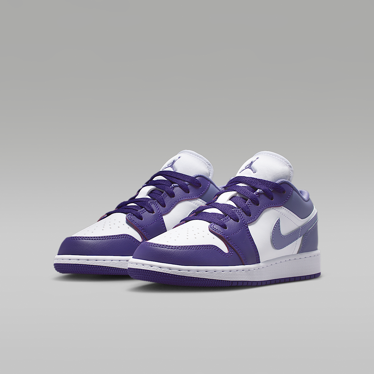 Nike Air Jordan 1 Low sneaker Court Purple/Wit/Dusty Amethyst