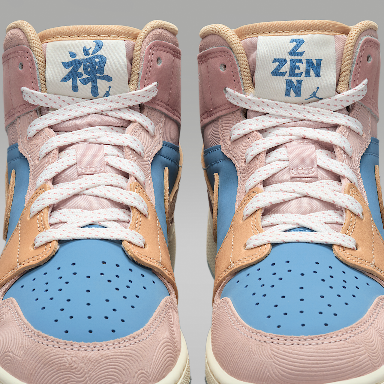 Nike Air Jordan 1 Mid sneaker Aegean Storm/Pink Oxford/Red Stardust/Hemp