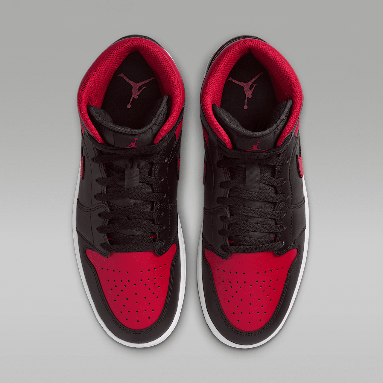 Nike Air Jordan 1 Mid sneaker Zwart/Summit White/Varsity Red