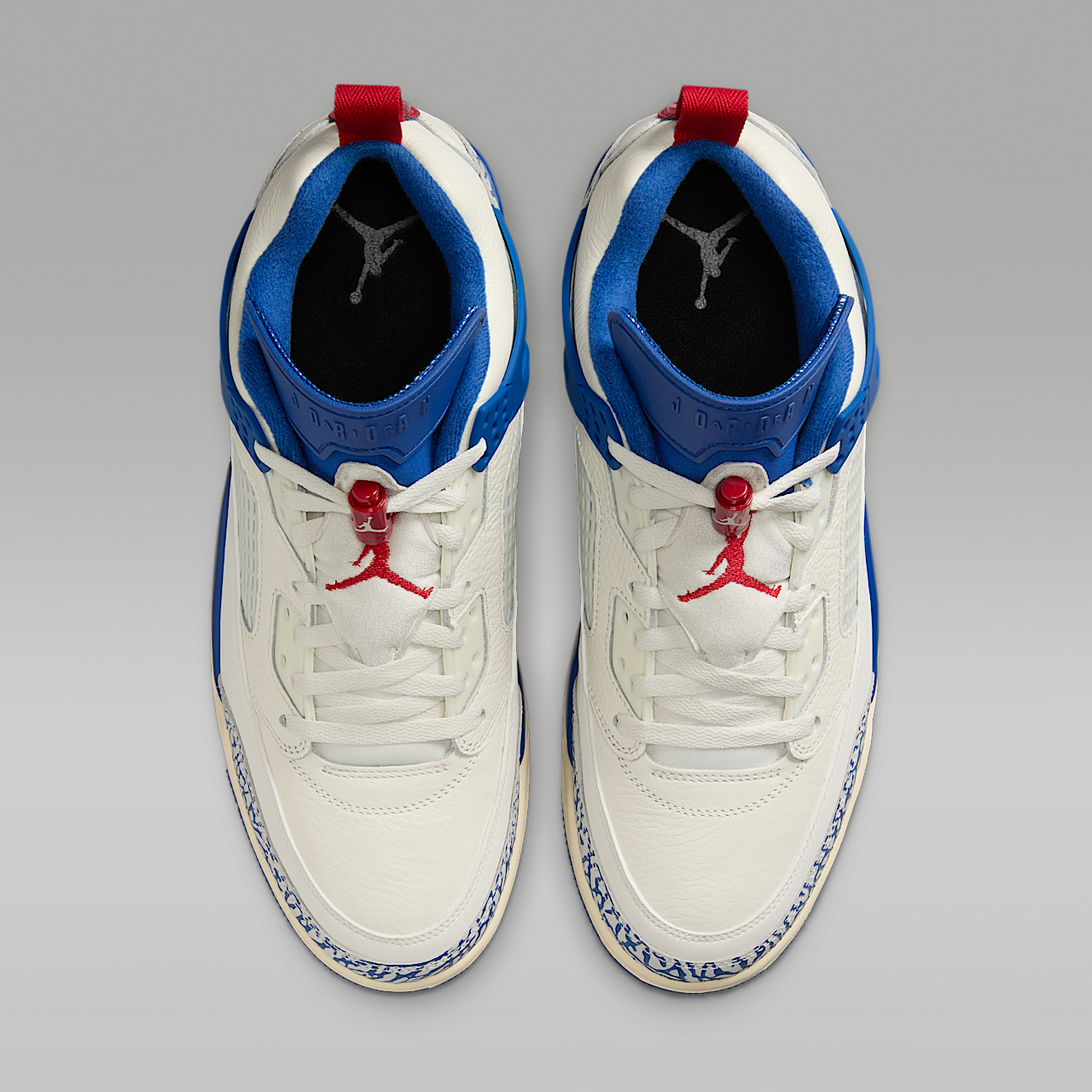 Nike Jordan Spizike Low sneaker Sail/Varsity Red/Muslin/Storm Blue