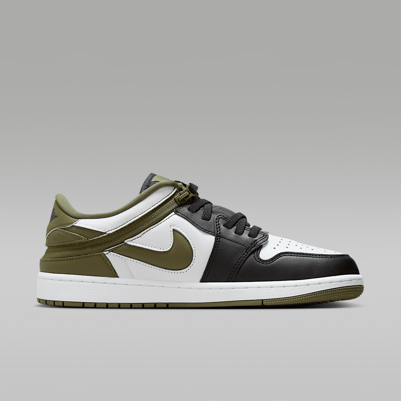 Nike Air Jordan 1 Low sneaker Wit/Zwart/Medium Olive